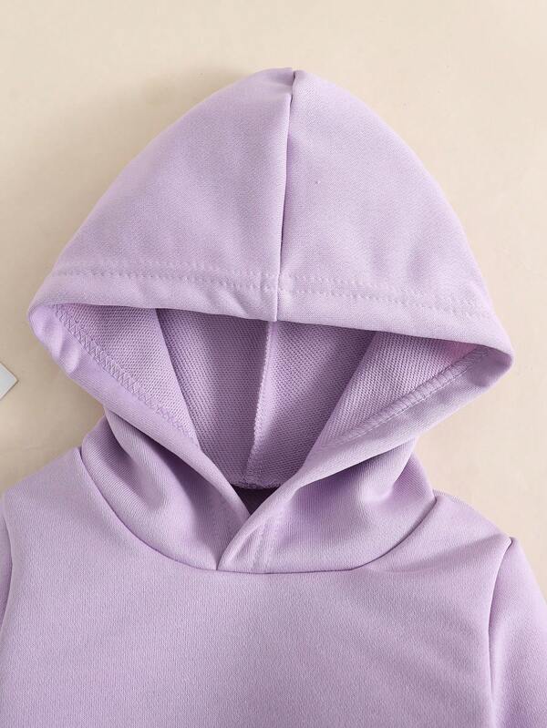 Lila Schoolmeisjes Hoodie Set