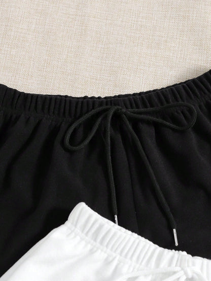 Casual Vlak Lounge bottoms Geknoopt